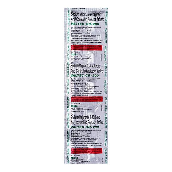 Valtec CR 200mg Tablet 10'S Price, Uses, Side effects, Substitutes ...