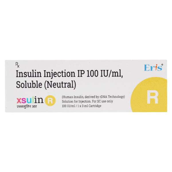 XSULIN R 100iu Injection 3ml Price, Uses, Side effects, Substitutes ...