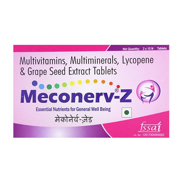 MECONERV Z Tablet 15's Price, Uses, Side effects, Substitutes | Netmeds