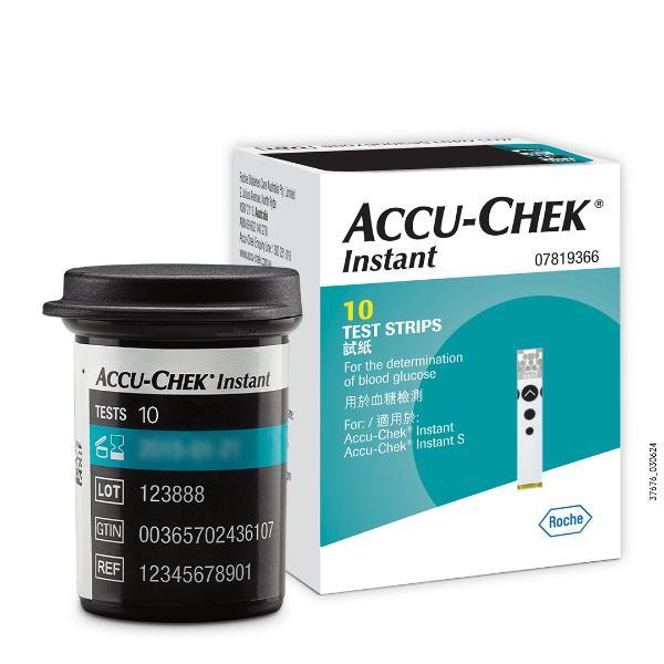 Accu-Chek Instant Test Strips 10's for Accurate Blood Glucose ...