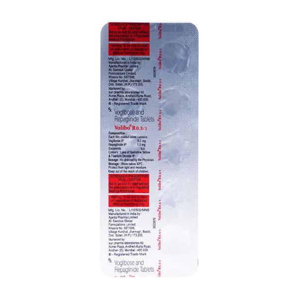 Buy VOLIBO R 0.3/1 Tablet 10's Online at Upto 25% OFF | Netmeds