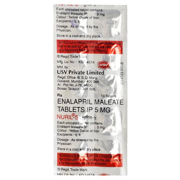 Nuril 5mg Tablet 10'S : Price, Uses, Side Effects | Netmeds