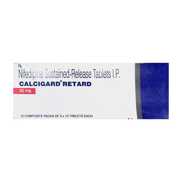 Calcigard Retard 20mg Tablet 15's Price, Uses, Side effects | Netmeds