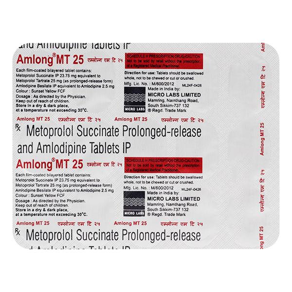 amlong mt 25 tablet