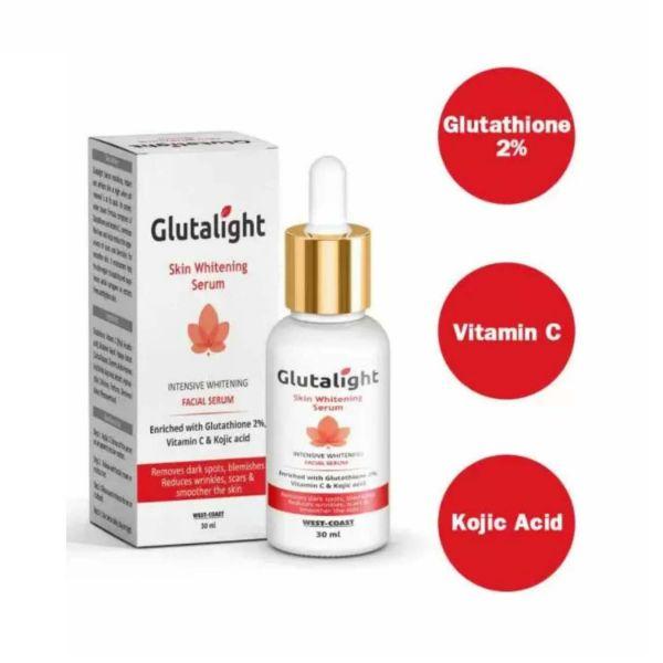 Buy Glutalight Glutathione, Vitamin C, Kojic Acid Skin Lightening, Brightening Serum 30 ml Online at Best Price