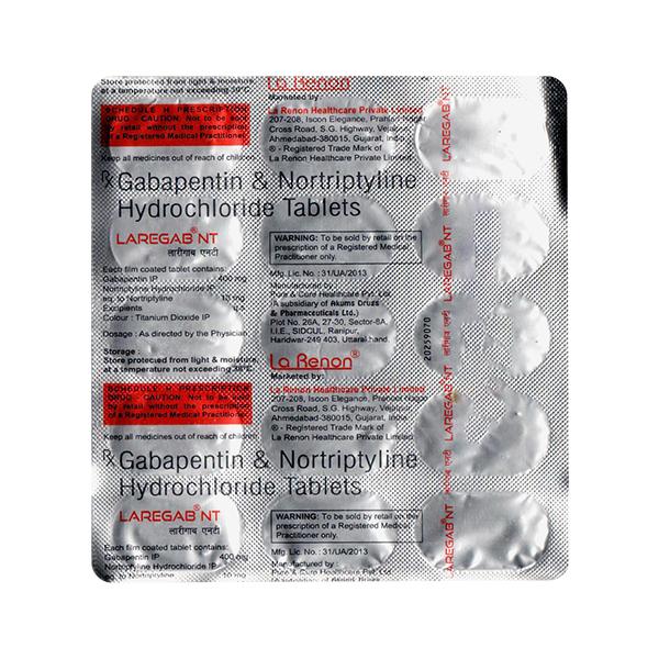 Laregab Nt Tablet 15's Price, Uses, Side effects | Netmeds