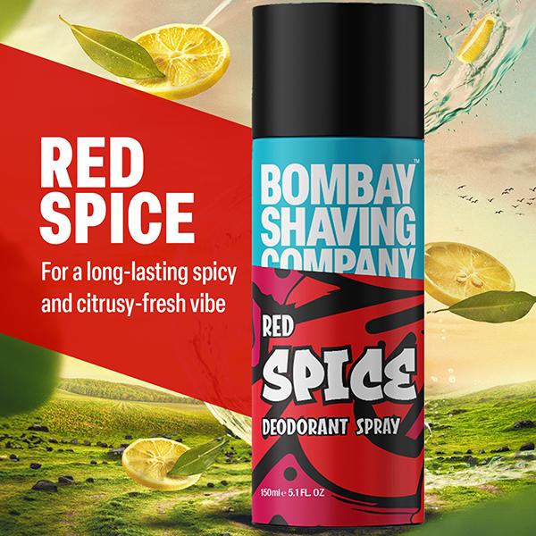 Buy Bombay Shaving Company Body Spray for Men, 150ml each Red