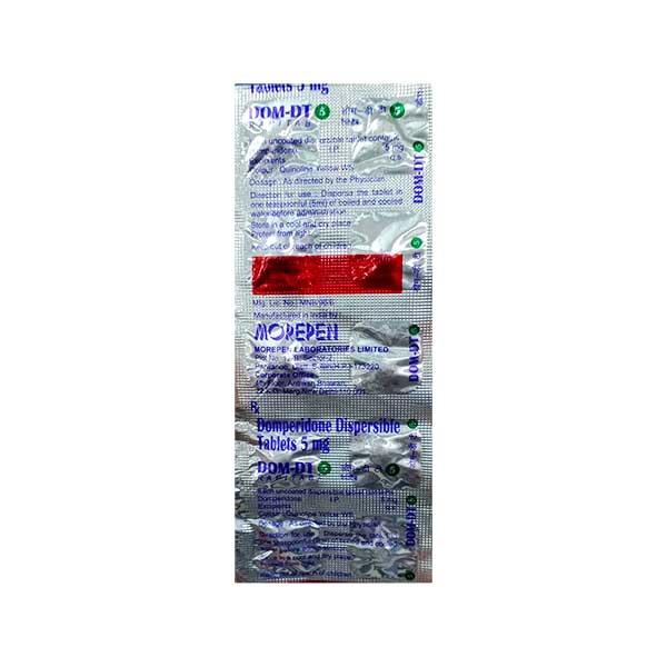 Buy DOM DT RAPITAB 5 Dispersible Tablet 10's Online at Upto 25% OFF ...