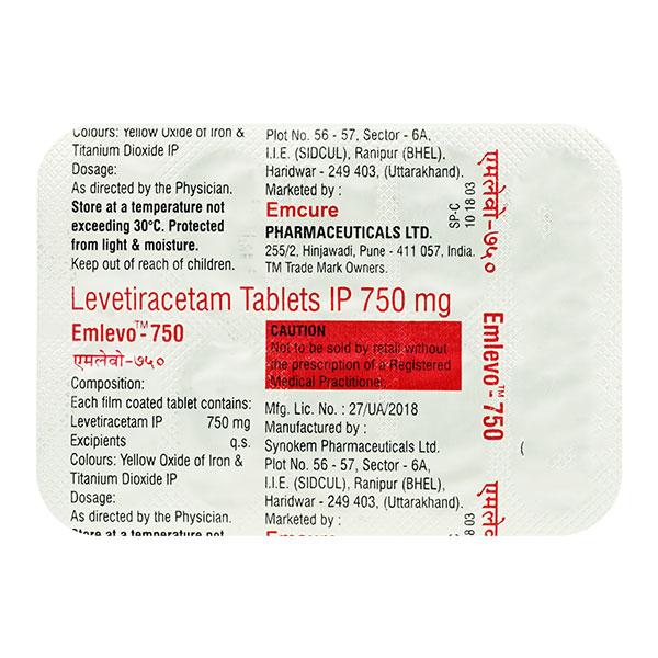 Emlevo 750mg Tablet 10'S Price, Uses, Side effects, Substitutes | Netmeds