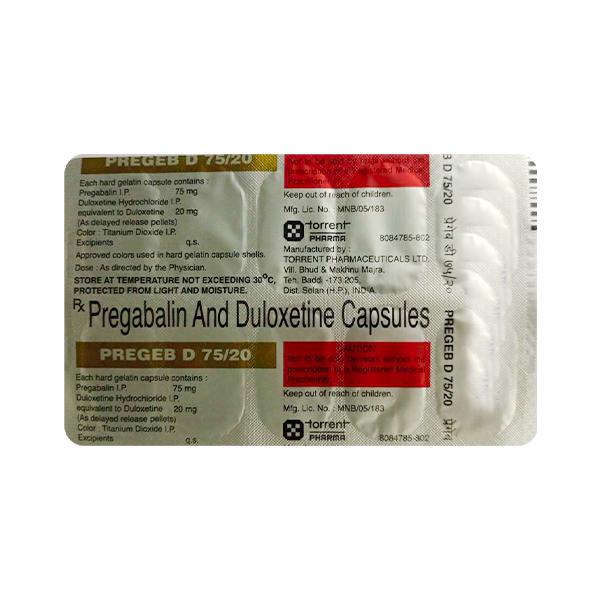 Buy PREGEB D 75/20 Capsule 10's Online at Upto 25% OFF | Netmeds