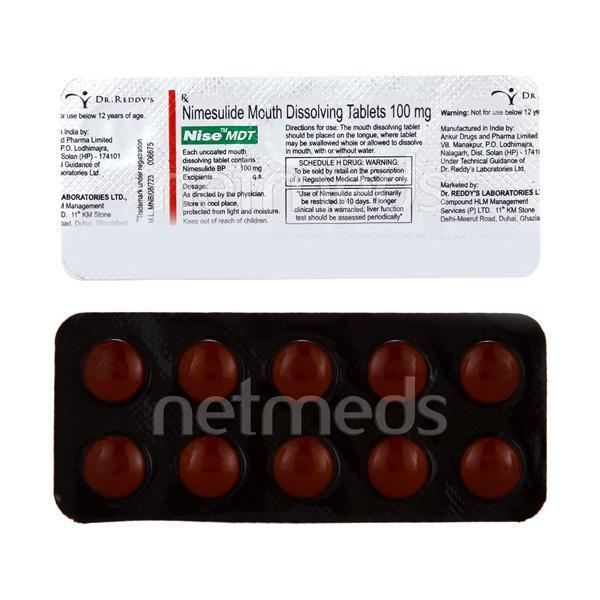 Buy Nise Mdt Tablet 10'S Online at Upto 25% OFF | Netmeds