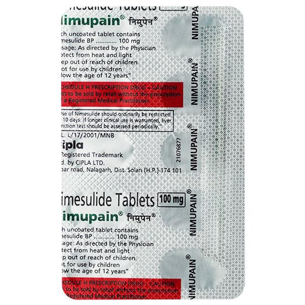 nimupain 100mg tablet