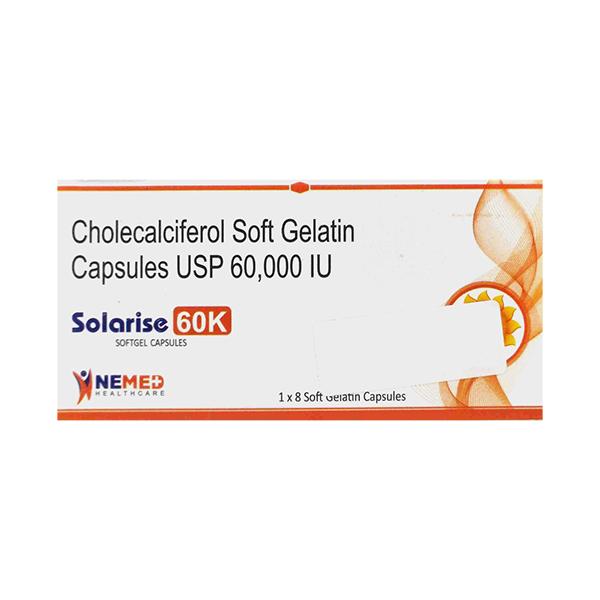 SOLARISE 60k Softgel Capsule 8's Price, Uses, Side effects, Substitutes ...
