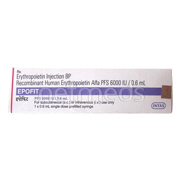 Epofit 6000IU Injection(Pfs) 0.6ml : Uses, Side Effects, Price | Netmeds