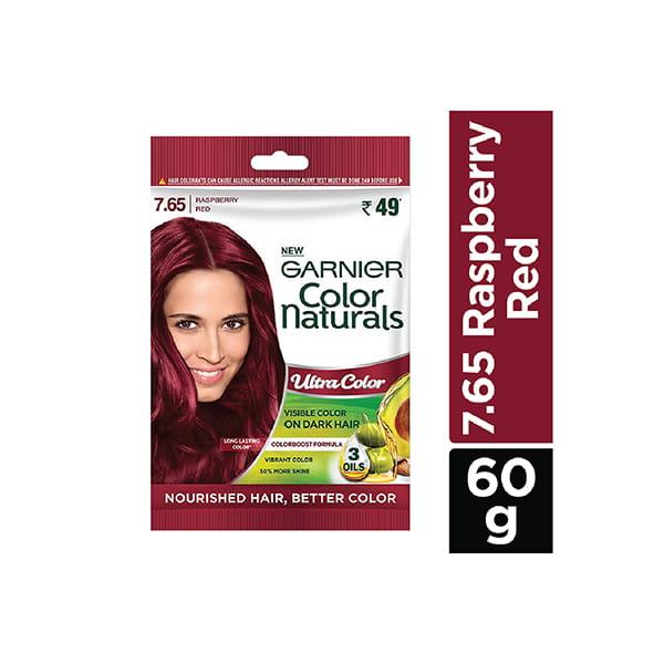 Buy Color Naturals Creme Riche Sachet, Shade 7.65, Raspberry Red 60 gm ...