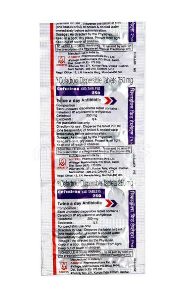 cefadrox kid 250mg tablet