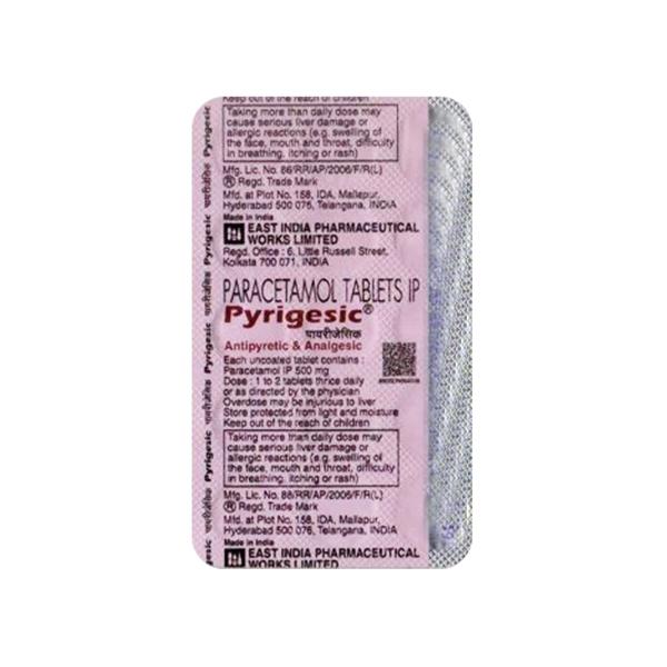 PYRIGESIC 500mg Tablet 15's Price, Uses, Side effects, Substitutes ...