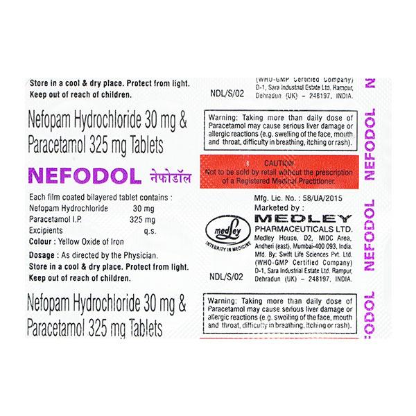 NEFODOL Tablet 10's Price, Uses, Side effects, Substitutes | Netmeds