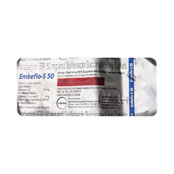 Embeflo S 50 Tablet 10's Price, Uses, Side effects | Netmeds