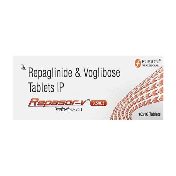 Repasor V 0.5/0.3 Tablet 10's Price, Uses, Side effects | Netmeds