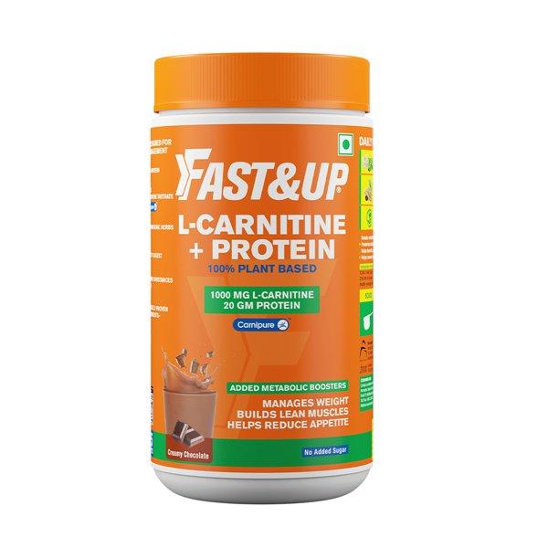 l carnitine in protein powder Fast&Up L Carnitine Protein Powder - Creamy Chocolate Flavour 450 gm Online  at Best Price