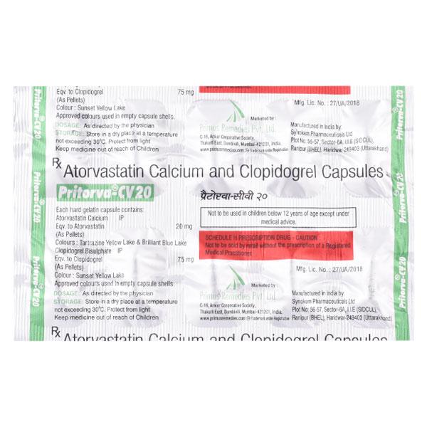 Buy Pritorva CV 20mg Capsule 10'S Online at Upto 25% OFF | Netmeds