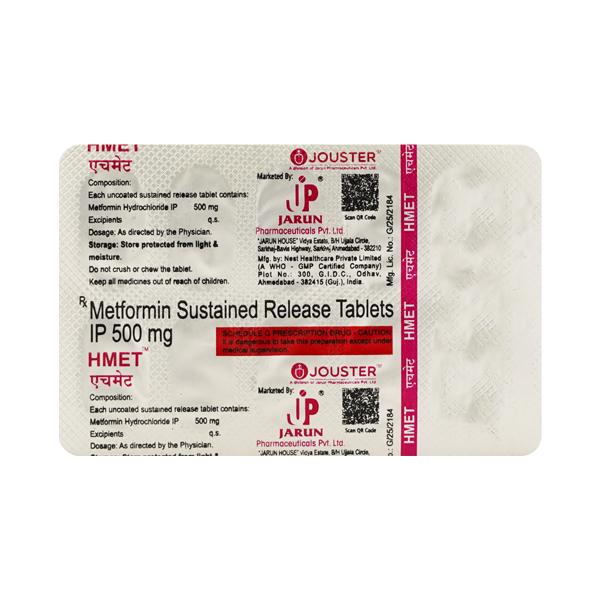 Hmet 500Mg Tablet 10's : Price, Uses, Side Effects | Netmeds