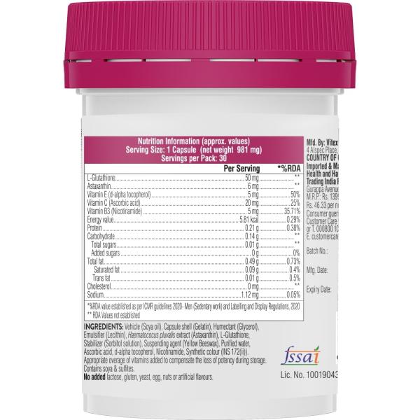 swisse beauty glutathione Swisse Beauty Bright Skin Booster Nicotinamide Glutathione Vitamin C 60  Caps main image 1