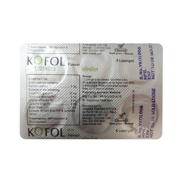 KOFOL MINT FLAVOUR Lozenges 12's - Buy Medicines online at Best Price ...