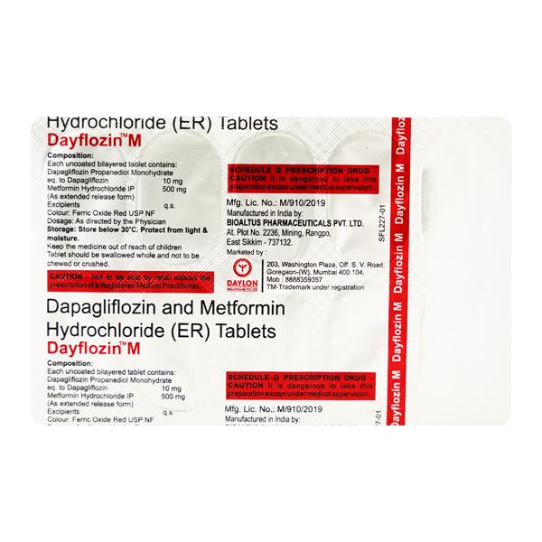 DAYFLOZIN M Tablet 10's : Price, Uses, Side Effects | Netmeds