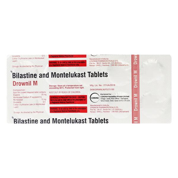 Drownil M Tablet 10's Price, Uses, Side effects | Netmeds