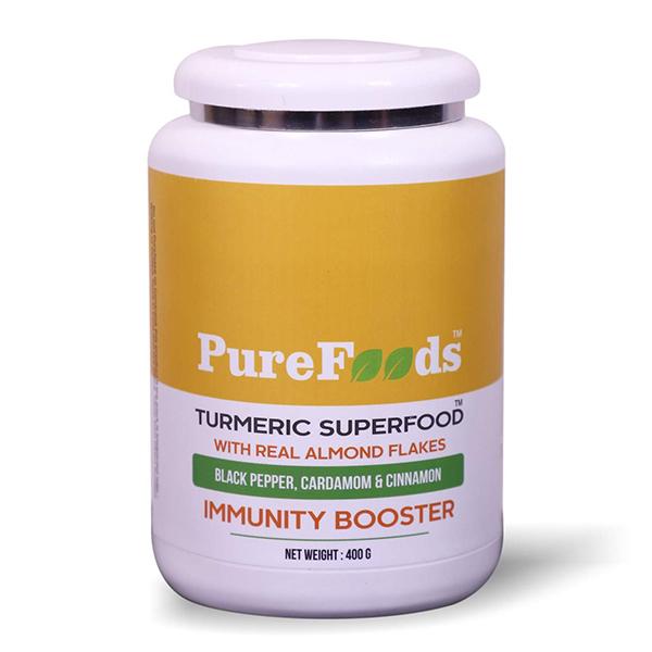 Buy PureFoods Turmeric Super Food Immunity Boosting Powder 400 gm ...