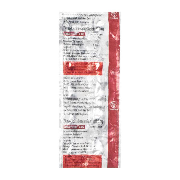 AMLOPUMP 5mg Tablet 10's Price, Uses, Side effects, Substitutes | Netmeds
