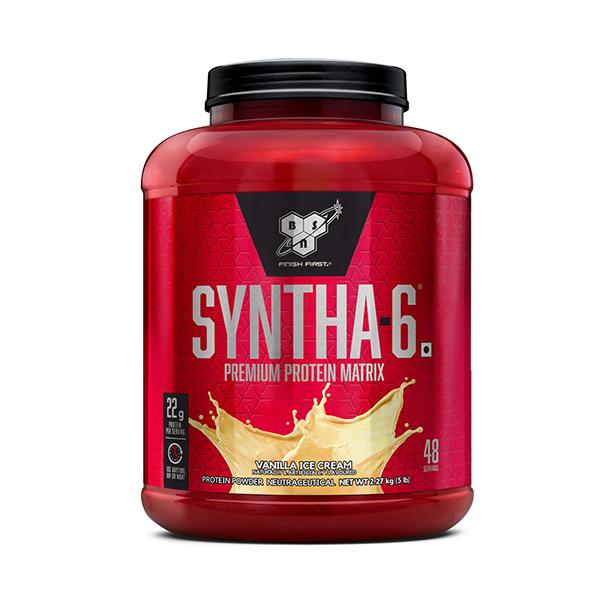 BSN Syntha-6 Premium Protein Matrix Powder - Vanilla Ice Cream Flavour ...