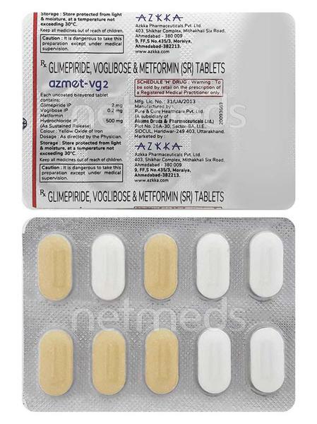 Azmet VG 2mg Tablet 10'S