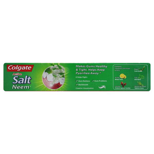 Dentifrice Colgate Active Salt Neem 200g - Naturel Au Sel Actif Et Neem (Inde)