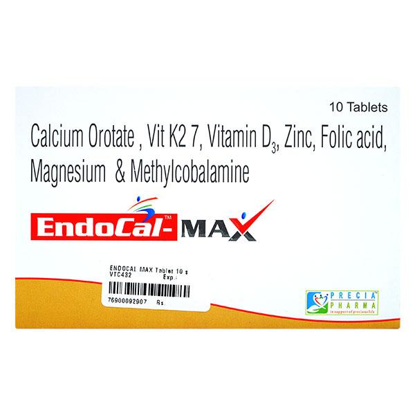 ENDOCAL MAX Tablet 10's Price, Uses, Side effects, Substitutes | Netmeds