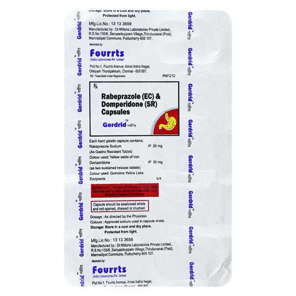 Gerdrid Capsule 10'S : Uses, Side Effects, Price | Netmeds