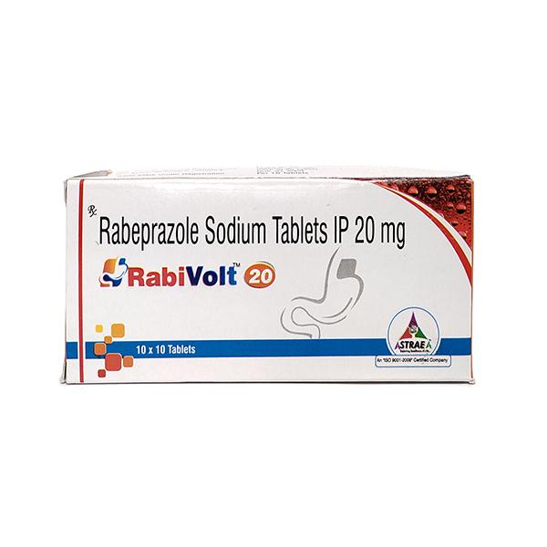 RABIVOLT 20 Tablet 10's : Uses, Side Effects, Price | Netmeds