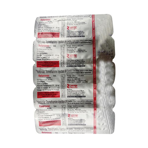 KETOROVAC Injection 1ml Price, Uses, Side effects, Substitutes | Netmeds