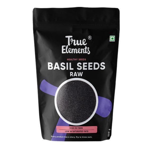 True Elements Raw Basil Seeds 500 gm Online at Best Price - General Health
