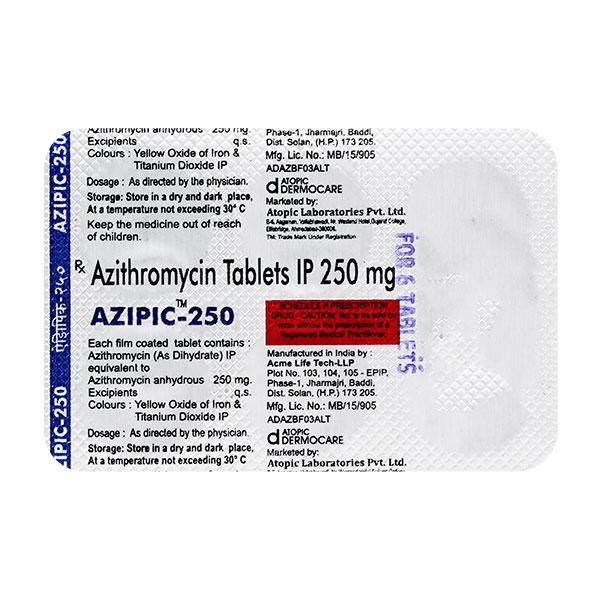 AZIPIC 250mg Tablet 6's