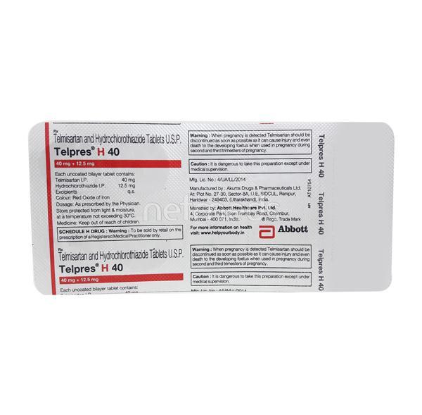 Telpres H 40mg Tablet 10'S