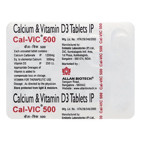 CAL VIC 500 Tablet 10's Price, Uses, Side effects, Substitutes | Netmeds