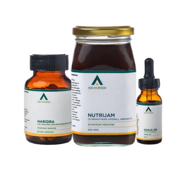 Age Ayurveda Immunity Kit (Haridra Veg. Capsule 60's + Nutrijam Paste ...