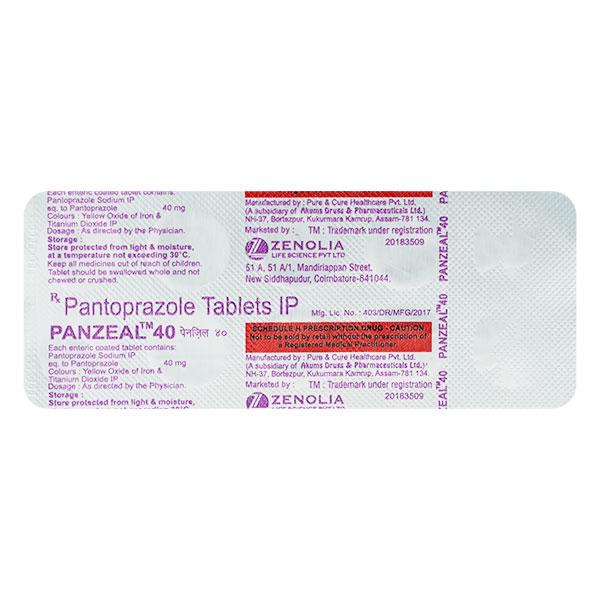 Buy PANZEAL 40mg Tablet 10's Online at Upto 25% OFF | Netmeds