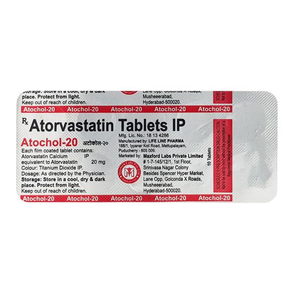 ATOCHOL 20 Tablet 10's Price, Uses, Side effects, Substitutes | Netmeds