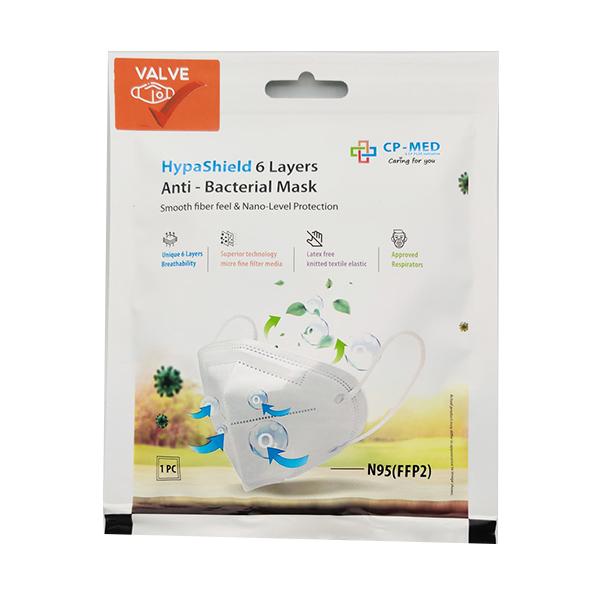 CP - Med Hypashield 6 Layers N95 Anti - Bacterial Mask with Valve (FFP2 ...