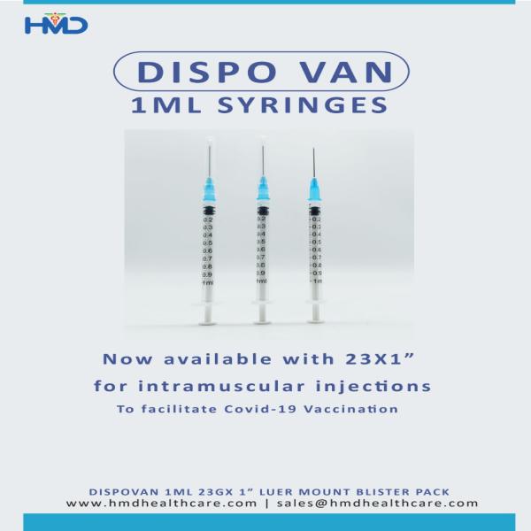 Dispovan Syringe 1 ml With 23G Online at Discounted Price | Netmeds