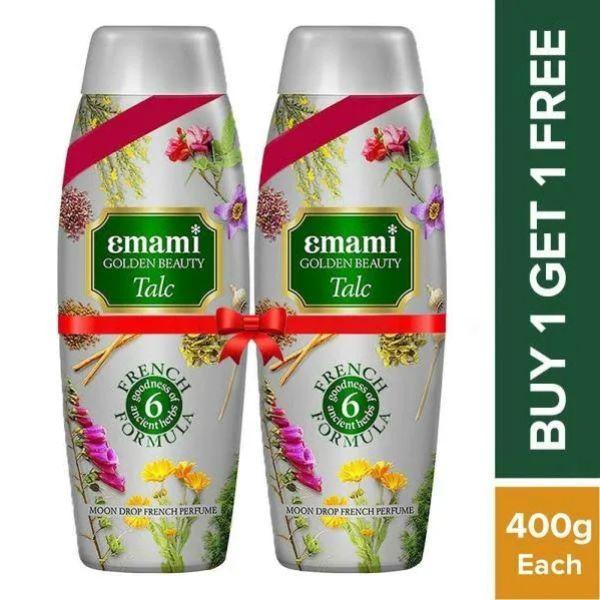 Buy Emami Golden Beauty Talc - Alpine Dew French Perfume 400 gm (Super ...